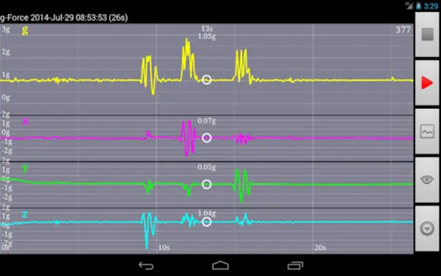 g-Force Recorder android App screenshot 1