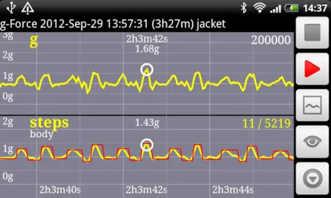 g-Force Recorder android App screenshot 2